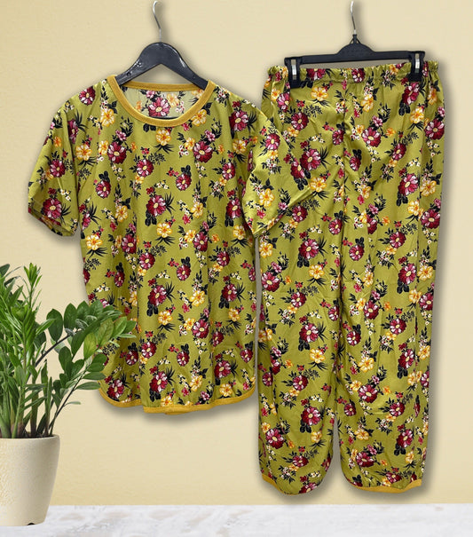 SECRET GARDEN  BLOOM PRINTED SHIRT AND TROUSER