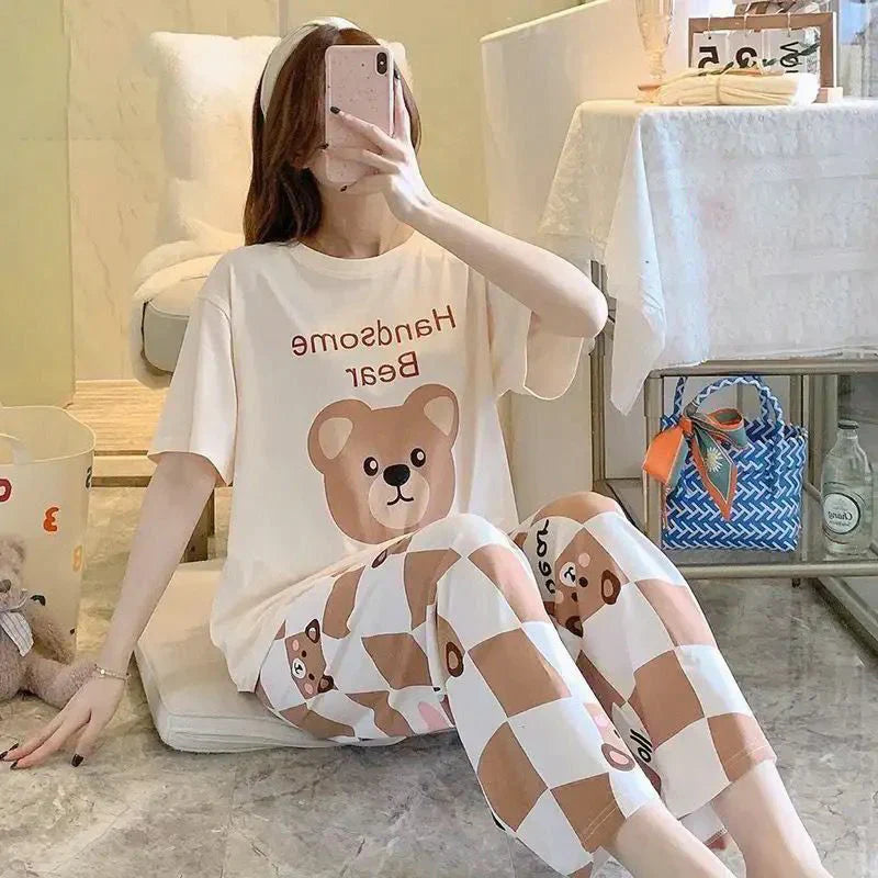 Handsome Bear Printed PJ set