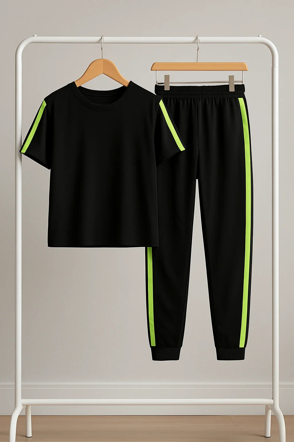 GREEN BLACK GYM SUIT