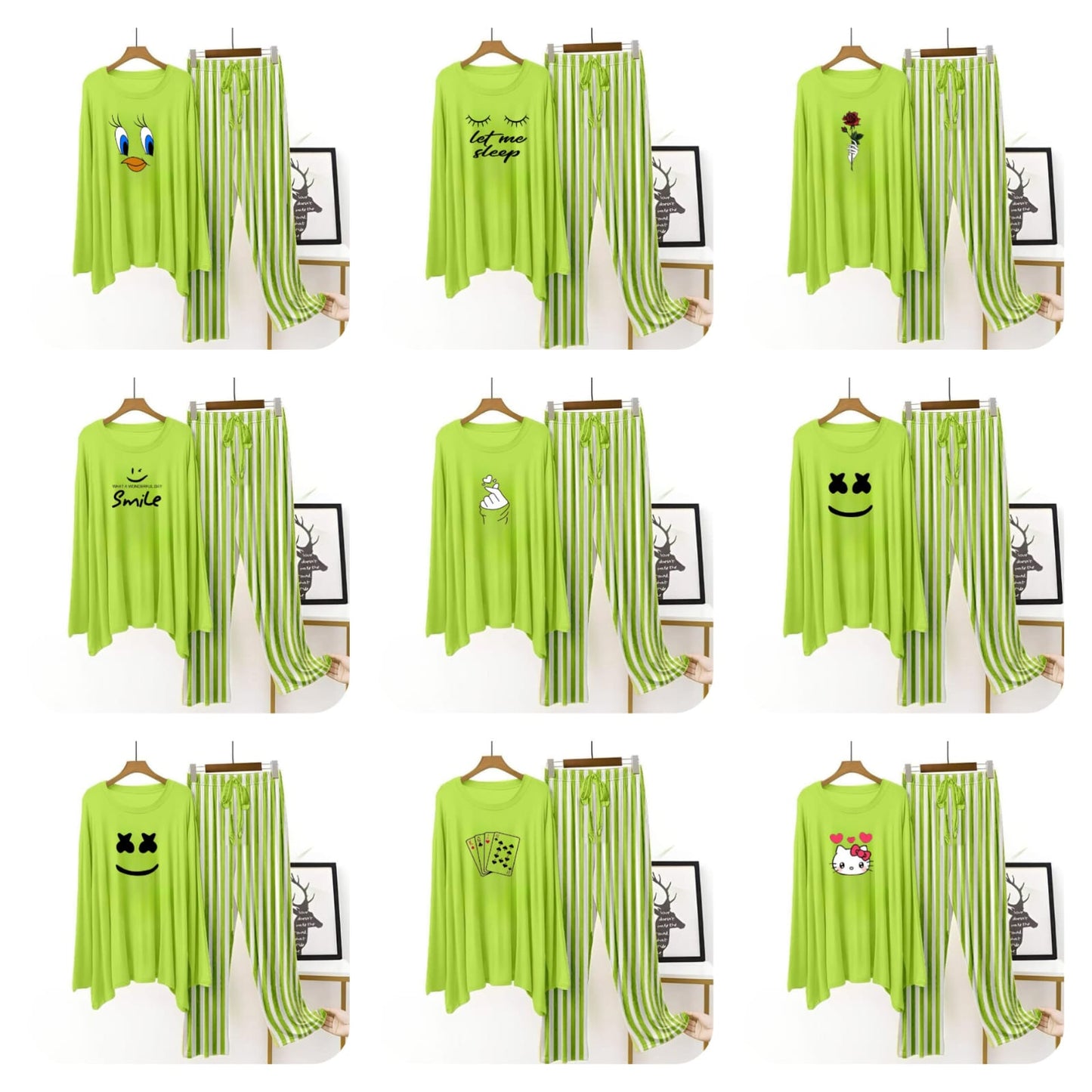 60% OFF Random Color & Random Design Ladies Printed Night Dress