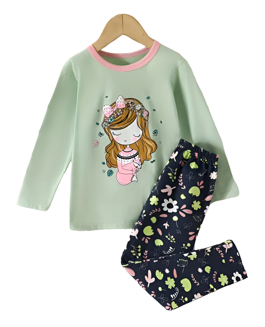Green Barbie  Kids Night Suit